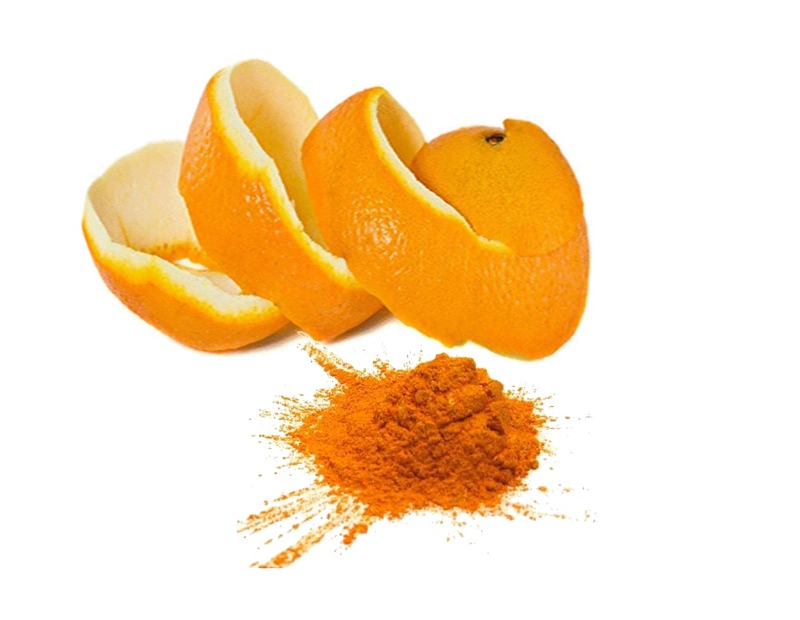 Orange peel powder and unsweetened fresh milk quickly whiten the skin.