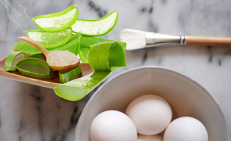 Aloe vera can be combined with eggs to create a mixture that helps tighten the skin.