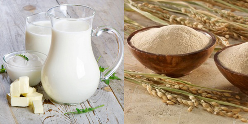 Treat rough skin with unsweetened fresh milk and rice bran.