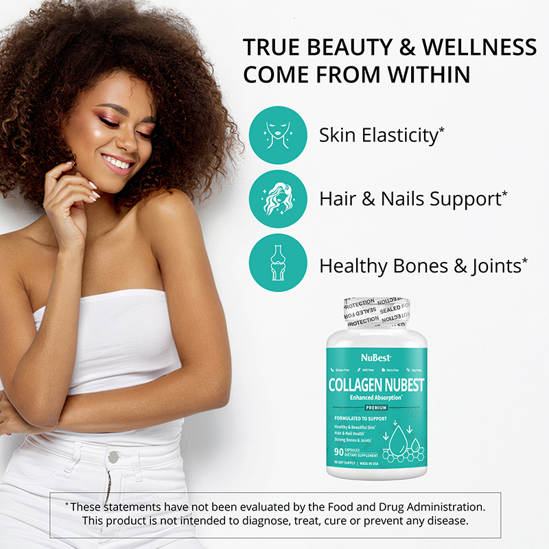 Collagen NuBest beautifies the skin, increases nail and hair health, and makes bones and joints more flexible