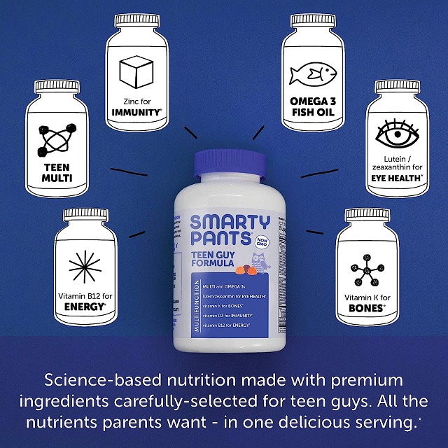 The Benefits of SmartyPants Teen Guy Multi & Omegas Gummies
