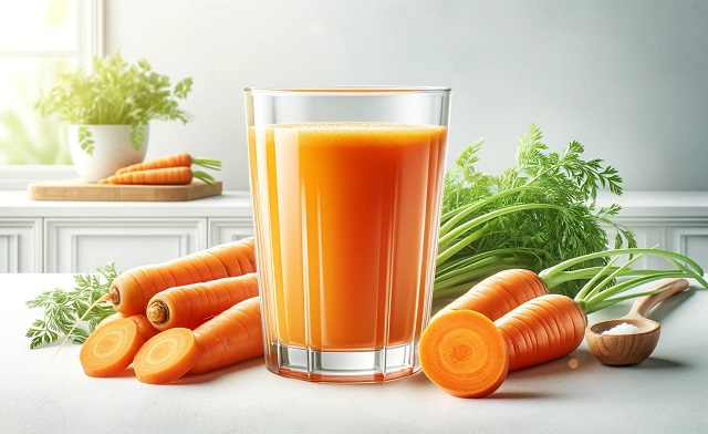 Whitening with Pure Carrot Juice