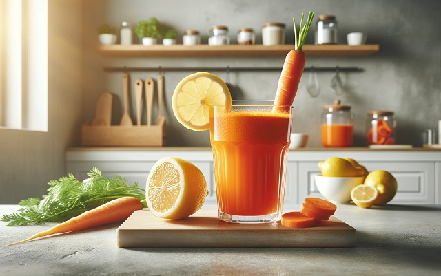 Whitening Skin with Carrot Juice and Lemon