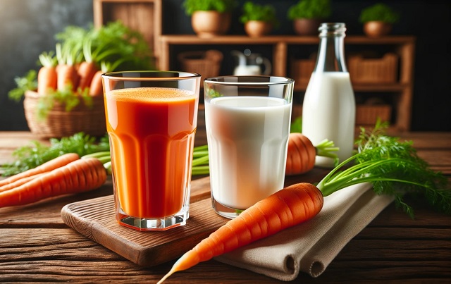 Whitening with Carrot Juice and Fresh Milk