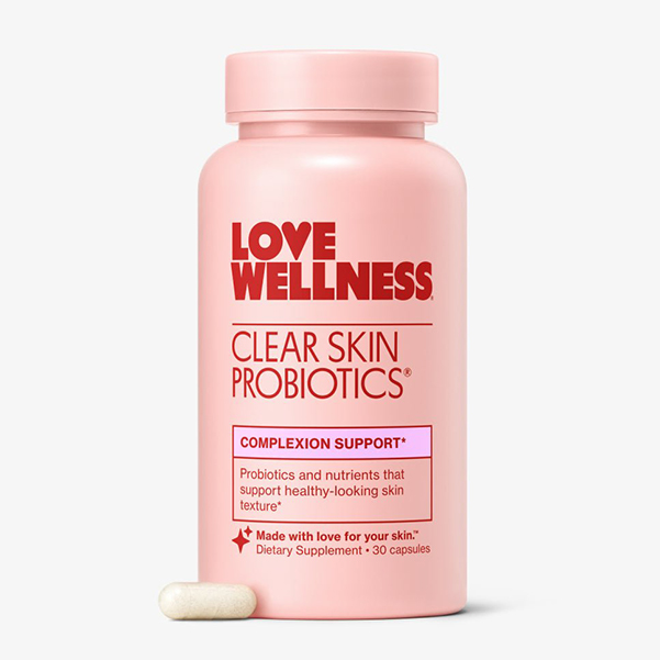 Love Wellness Clear Skin Probiotics bottle